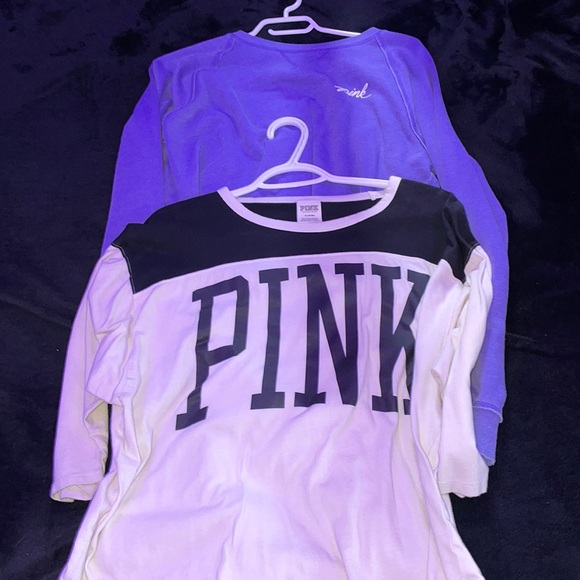 Pink one crop top long sleeve & another pink long sleeve - Picture 1 of 1